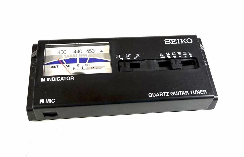 Seiko Analog Electronic Quartz Guitar Tuner ST600 - Black